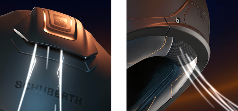 Schuberth J2 helmet venting